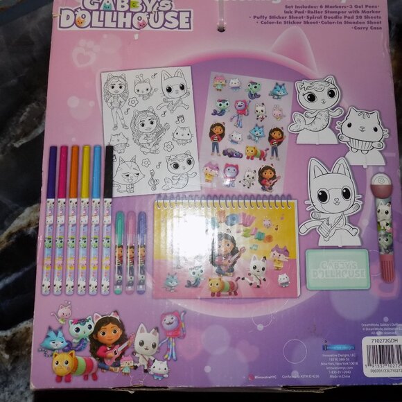 Gabby’s Dollhouse Coloring & Sticker Activity Set for Kids W/ Travel Case NEW - Picture 3 of 3